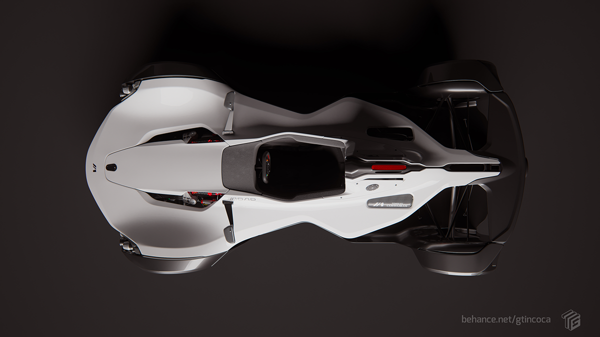 3D BAC Mono rendering modelling automotive   car Racing Style Automotive design