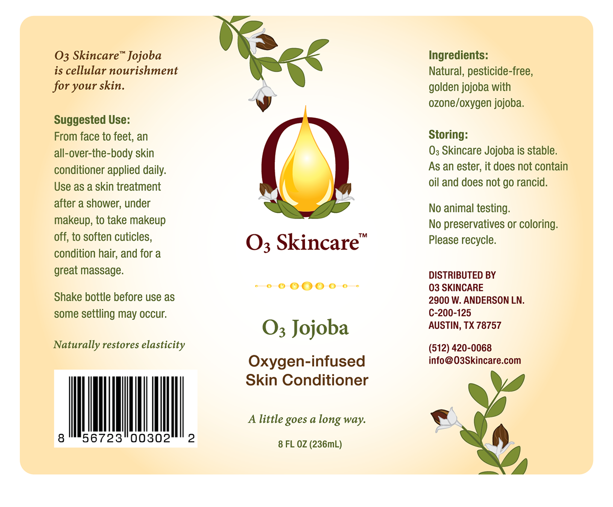 jojoba oil label design o3 skincare