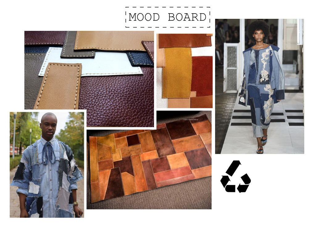 upcycled leather upcycling accessory design leather patchwork