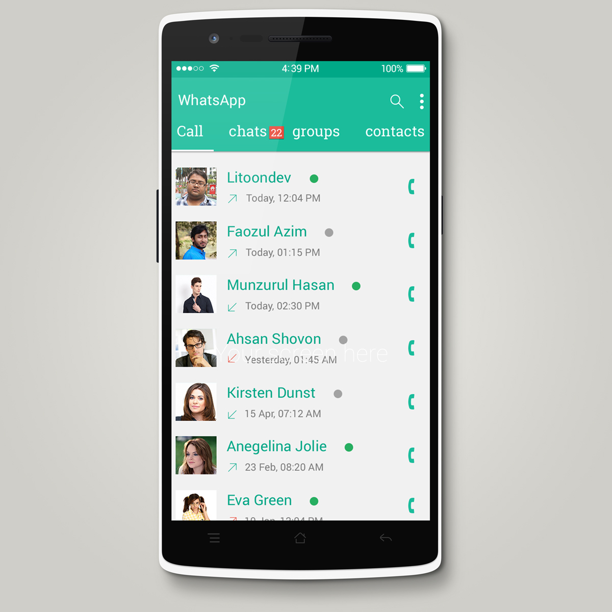 Download WhatsApp Redesign PSD Free Download on Behance
