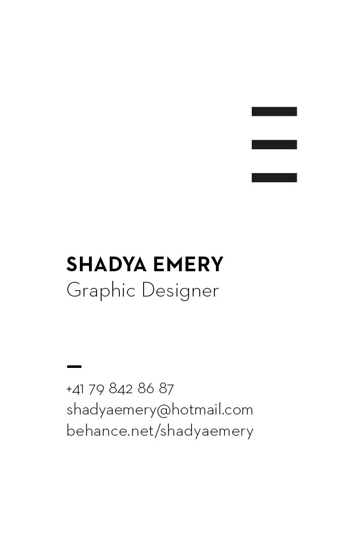inspiration identity personnal logo typo marque trade Shadya emery White black