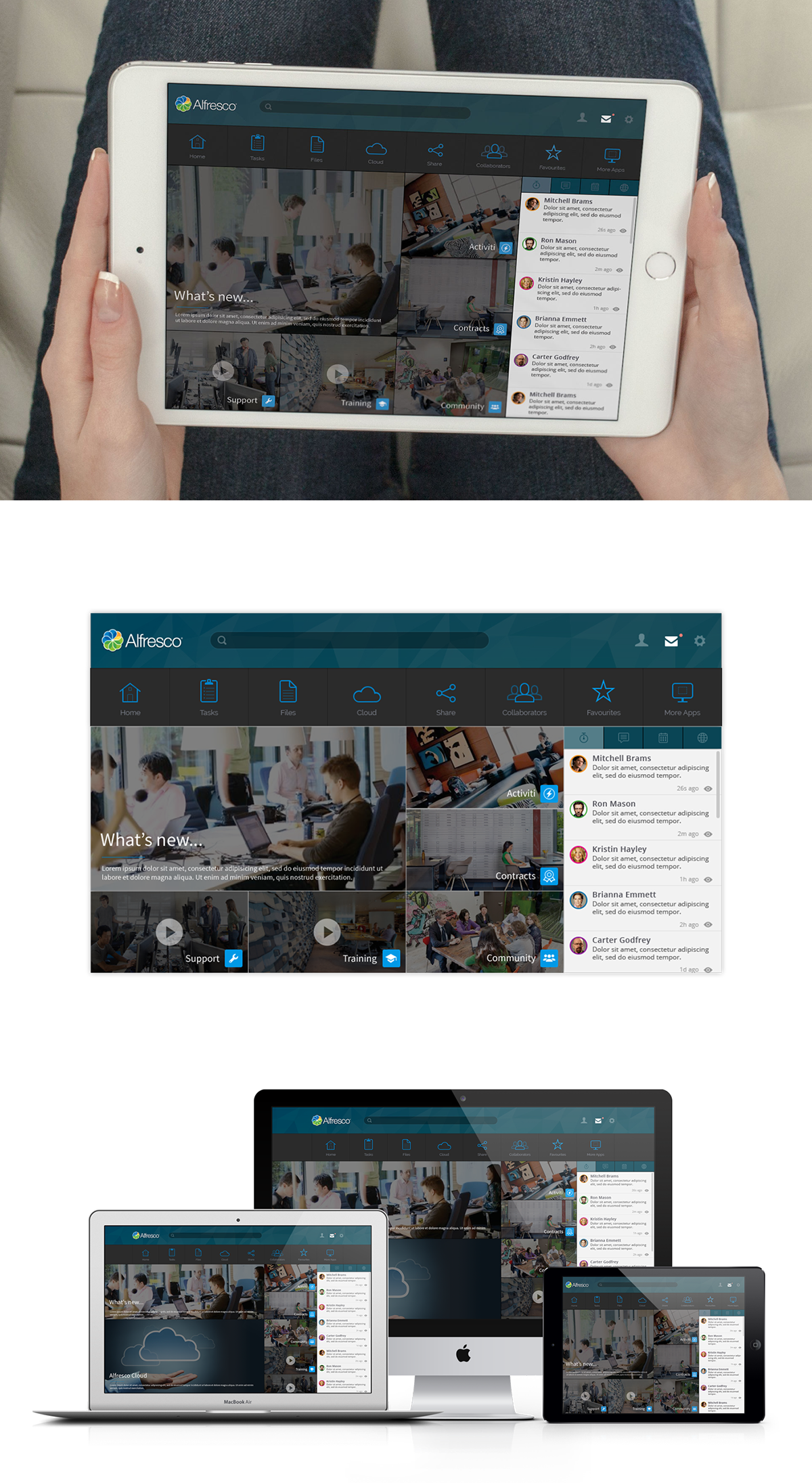 desktop mobile application UI