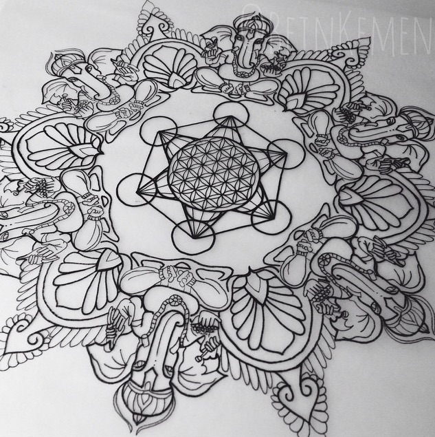 art artwork b&w black and white design doodle doodles dotwork lines Mandala Mandalas pattern tattoo tattoos tattoo flash