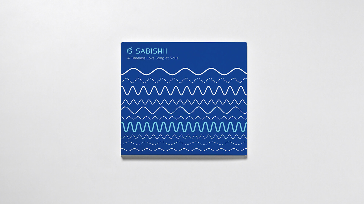visual identity Sabishii Whale pattern wave Frequency poster Mobile app application symbol concept Logotype Education