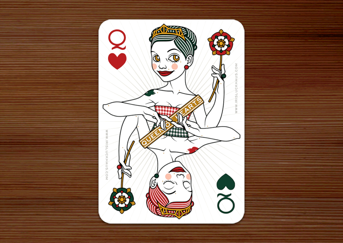 queen of hearts White herzdame queen hearts playing Games cards playing card tudor black red Classic