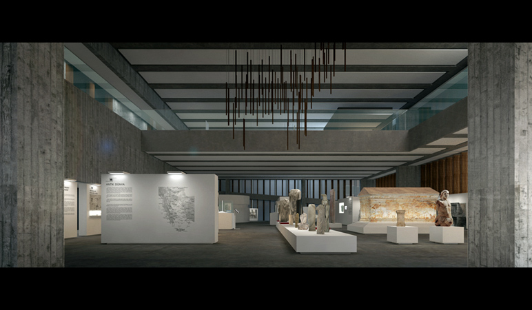 Museum of Troy Troya Arkeoloji Müzesi Yalın mimarlık architectural visualization