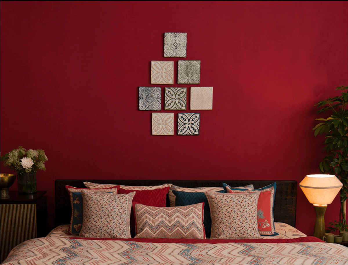 homedecor furniture design  interior design  visualization handcrafted bedlinen textile design  Textiles madeinindia wallartdecor
