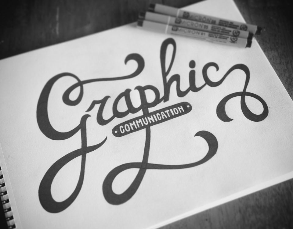 design type HAND LETTERING lettering Script micron