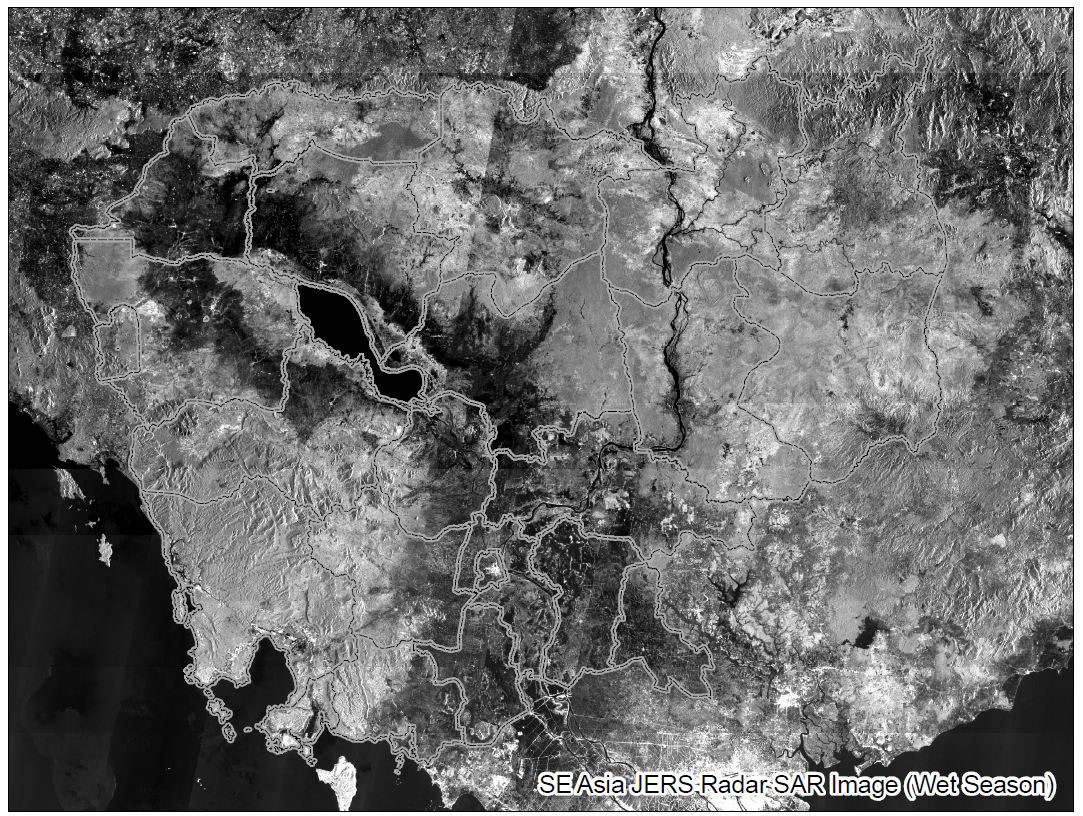 Cambodia satellite Aerial mosaic Landsat Spot map Mapping Khmer phnom penh Angkor Wat