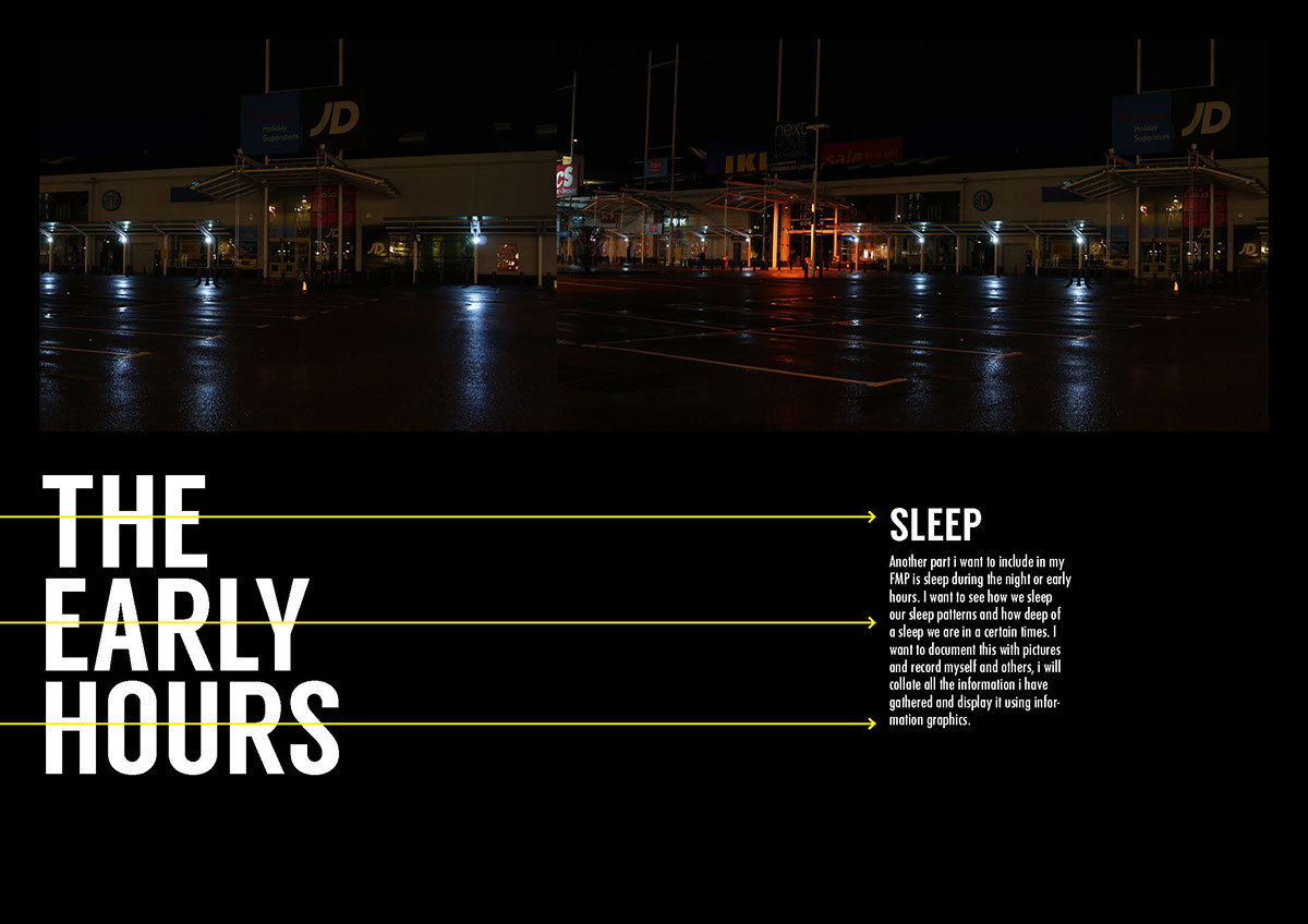 magazine book print editorial design type photos poster Southampton night MORNING dark black dslr camera