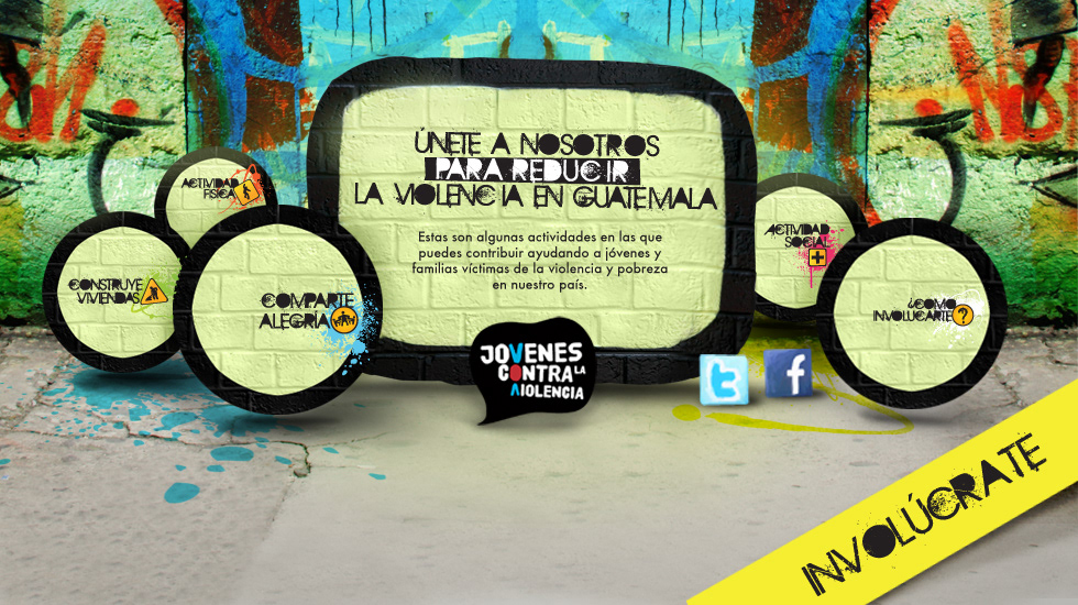 Guatemala ogilvy jovenes contra la violencia JCLV campaign grafitty violence social Urban