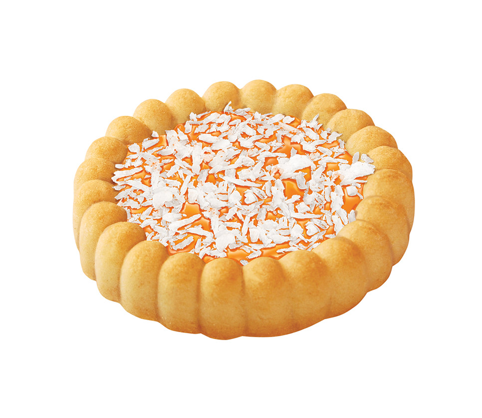 biscuits Cream in biscuits sprinkle Orange jelly