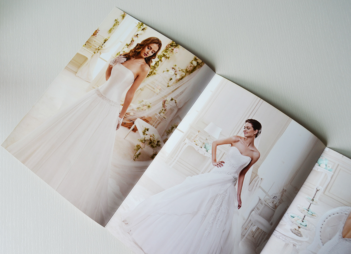 WEDDING DRESS olbia brochure pieghevole flyer invito wedding Abiti da sposa