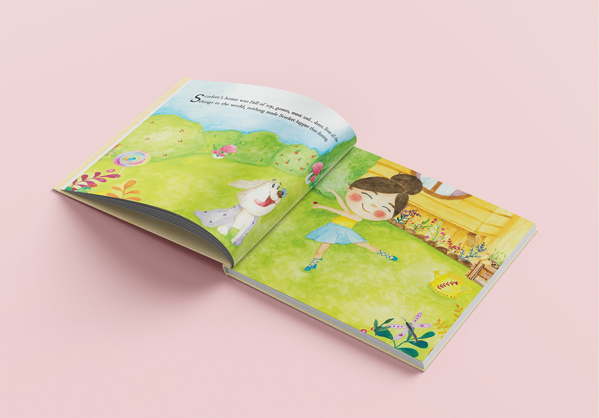 ballerina children illustration childrens books fairytale Illustrated book kids books romanian watercolor illustration