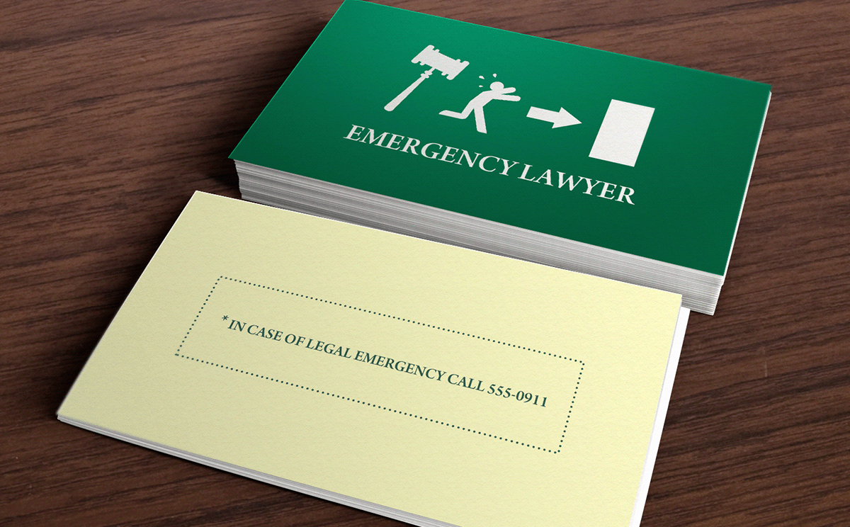 lawyer  emergency  logo  creativeflip business card