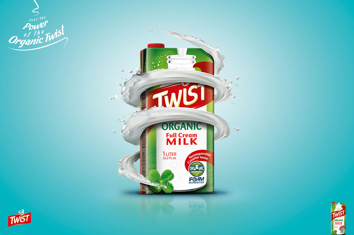 Twist ramy mohamed milk FMCG Sakr Group poster retouch drink egypt cpg packaging design Pack ramy adsoftheworld creative ads