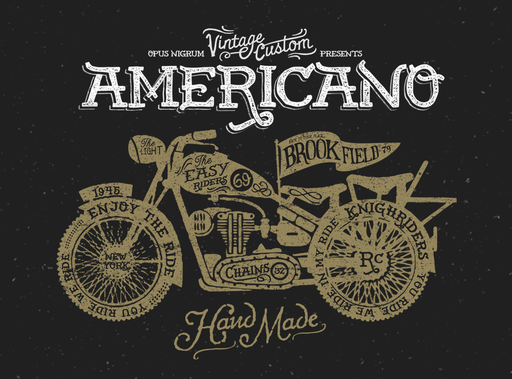 vintage Retro rustic old grunge american americano font lettering hand handmade logo Badges download free