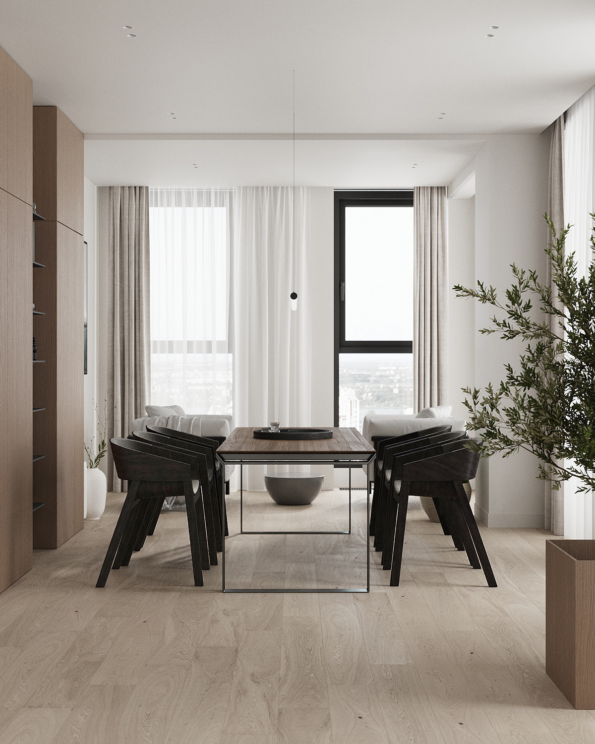 3ds max archviz CGI corona Interior interior design  kitchen living room Render visualization