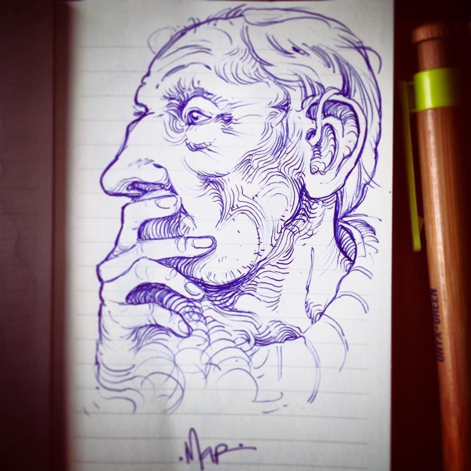 faces art sketch sketchbook pen