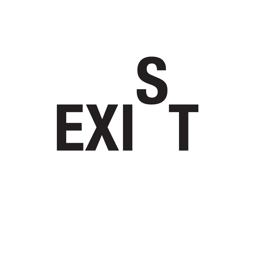 Exit exist minimalist typography  