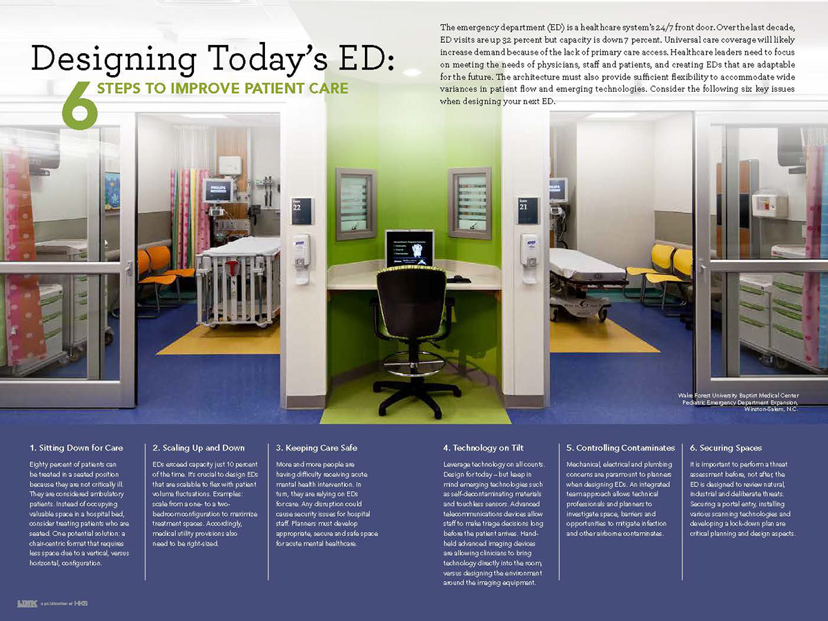 magazine  publication  graphic design  brochure  architecture  interior design  Emergency Room hospital emergency department  ER