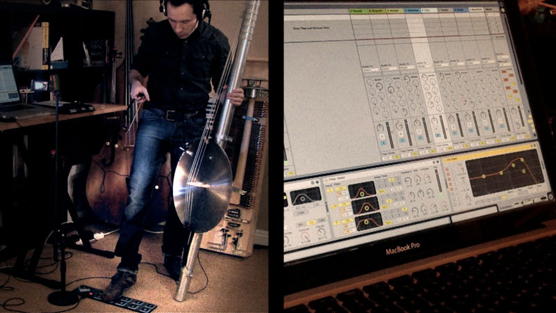 Diego Stocco sound designer Composer experimental western video performance videogame score soundtrack ableton live SoftStep Fence Bass Custom Built Instrument improv improvisation