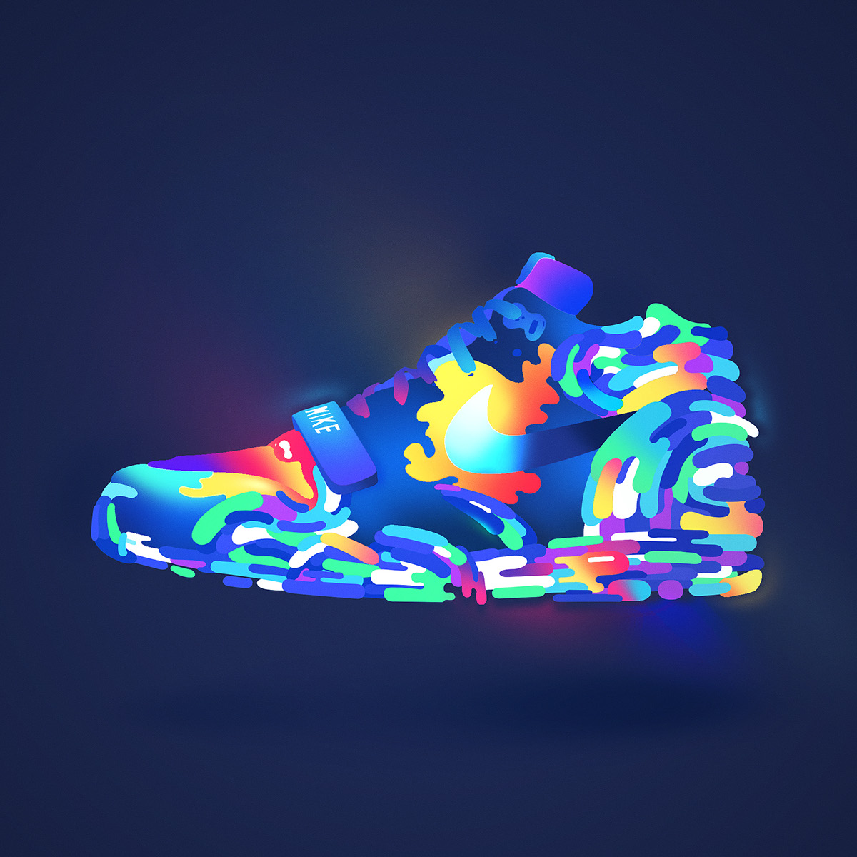 Adobe Portfolio Nike sneaker running basket NBA kobe braynt color neon roshe run magazine poster hypebeast footwear