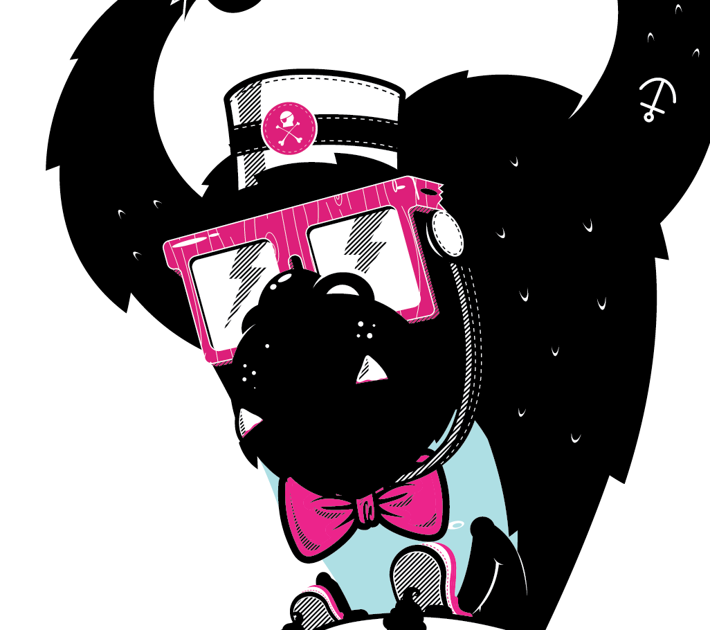 design  Illustration  gorilla  monkey  dustys  lulu  dustys&lulu cool  glasses rayban pink  blue  ice cream  Truck  fun