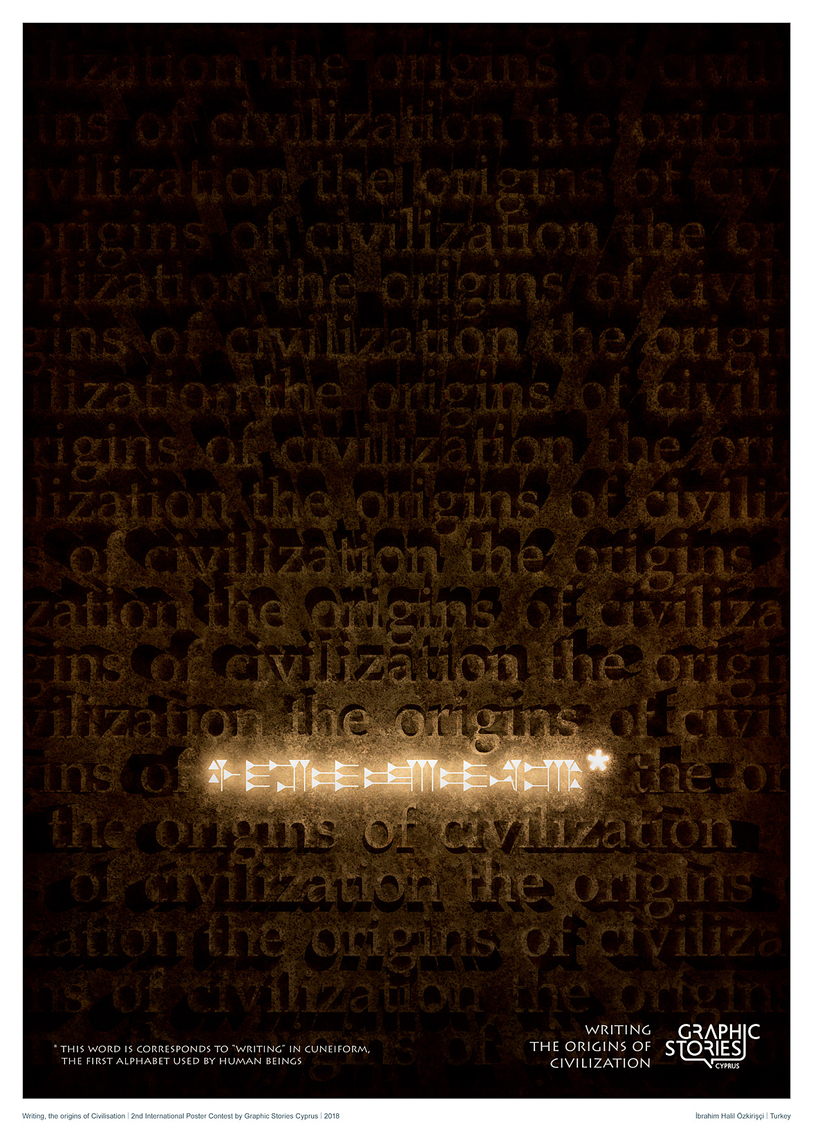 writing  origins civilisation Civilization poster exhibition cyprus Graphic Stories Cyprus