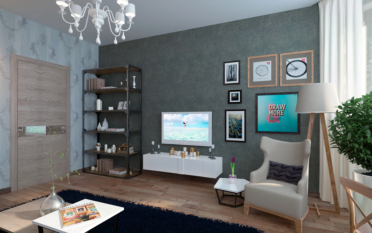 bedroom teenager bedroom Interior 3ds max V-ray visualization 3d visualizer