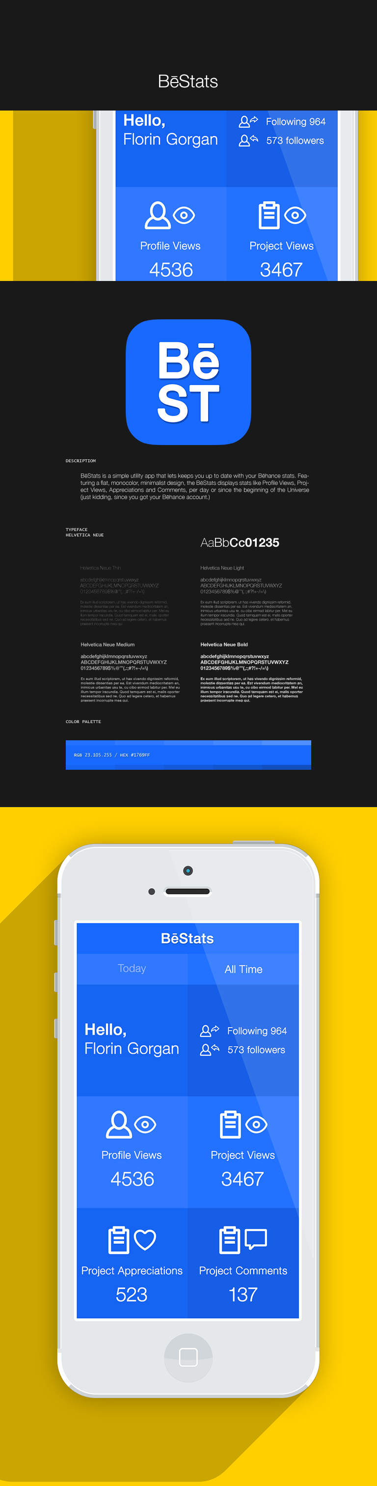 ios design app UI ux colorful minimalist flat