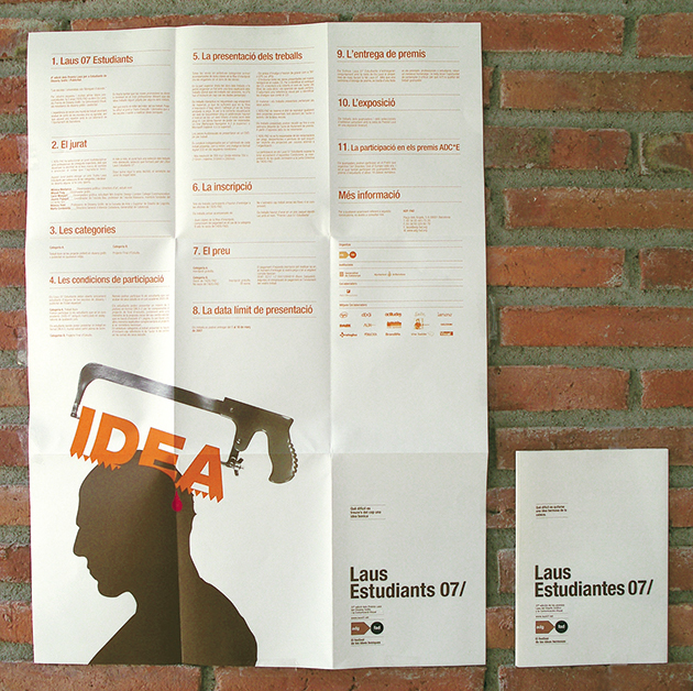 laus Awards contest orange Retro vintage editorial poster print idea barcelona brown visual poetic
