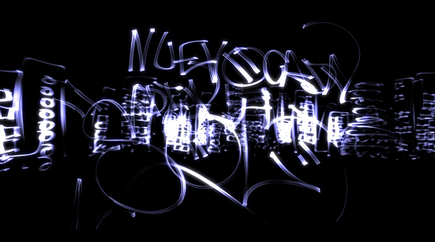 Light drawings graffiti street art projection 3d motion graphics stop motion