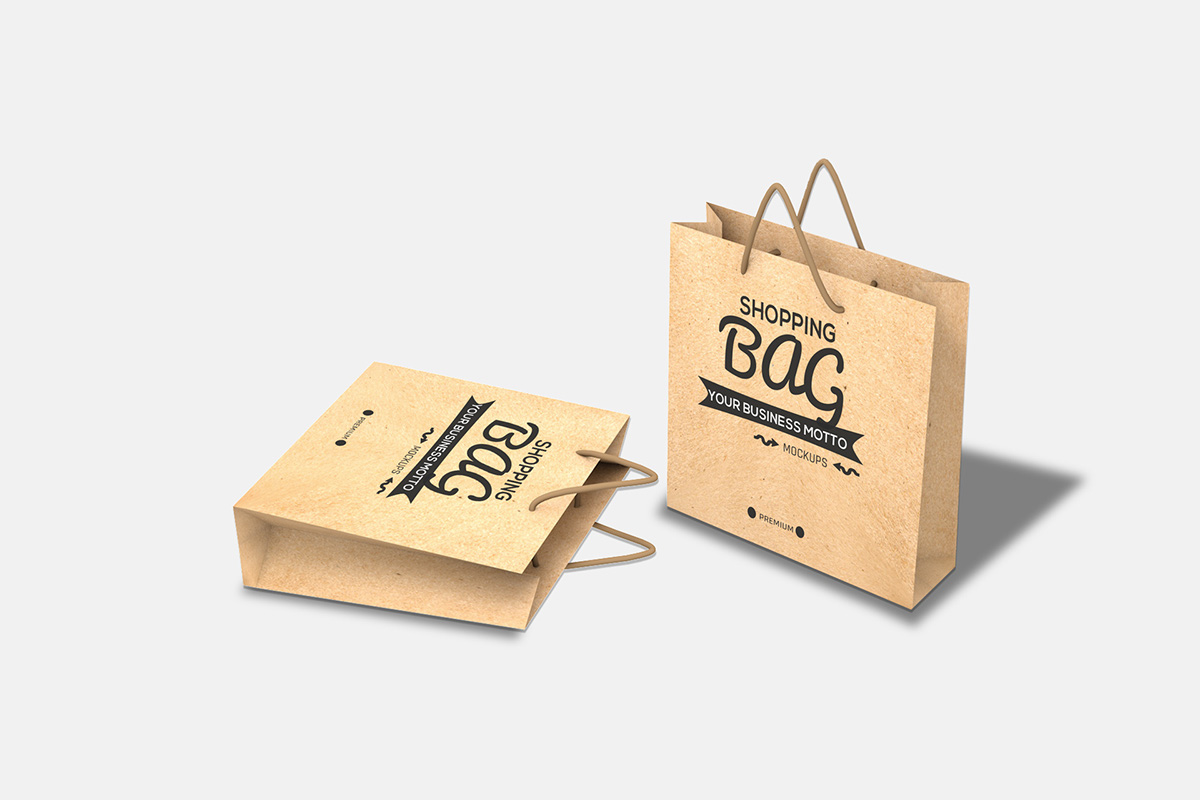 bag Shopping Grocery Clothing mock up Mockup realistic Smart object easy