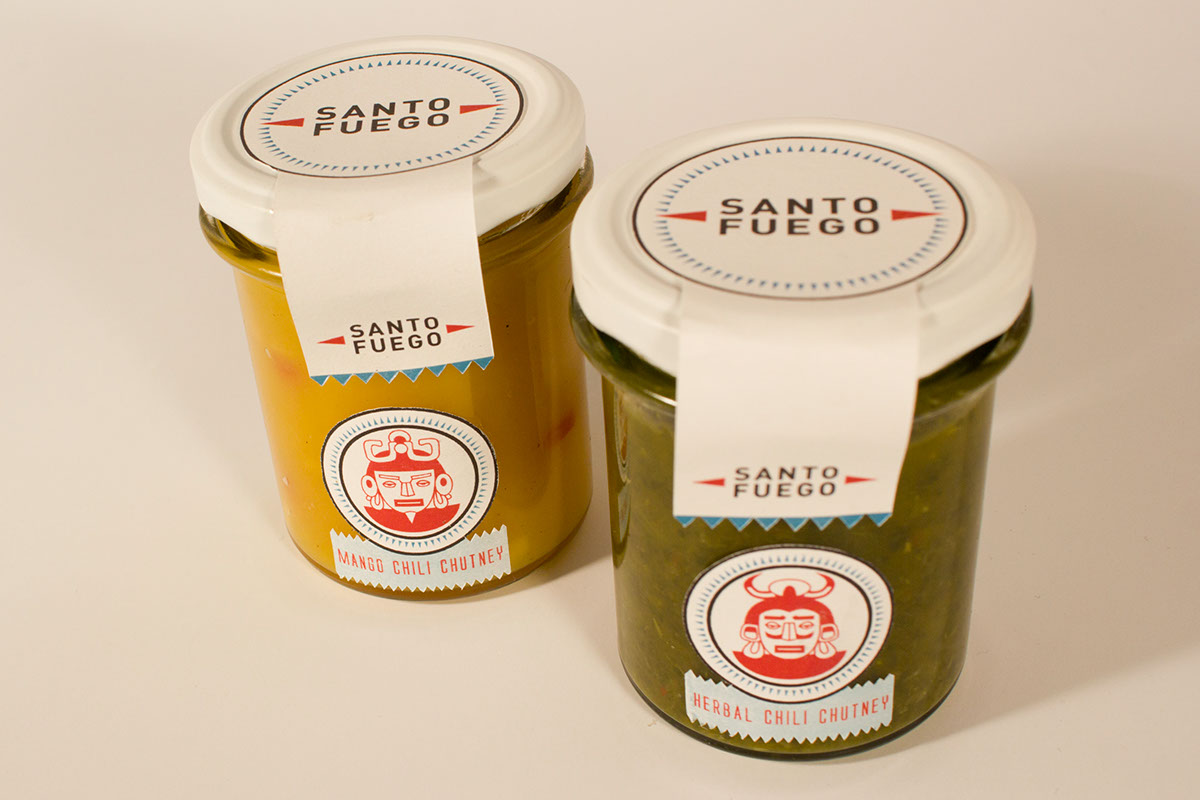 Label box packaging design logo chili Mexican Hot Food  oil chutney jar bottle