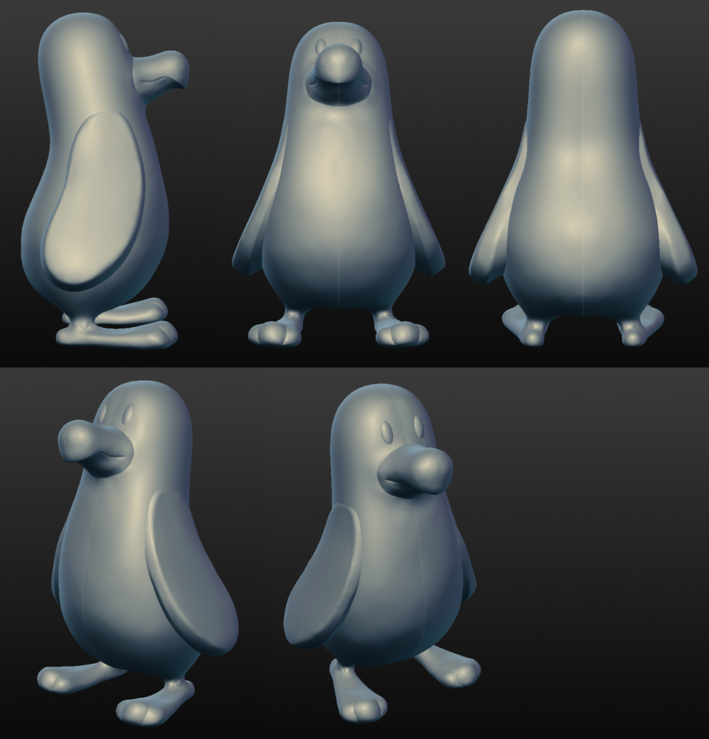 Digital Sculpting Sculptris don knotts penguins