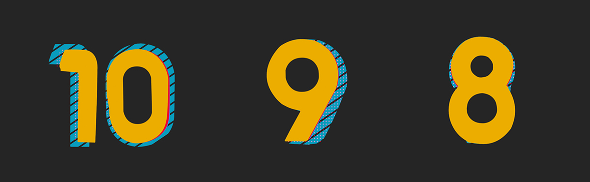 Number Countdown 10 - 1 on Behance