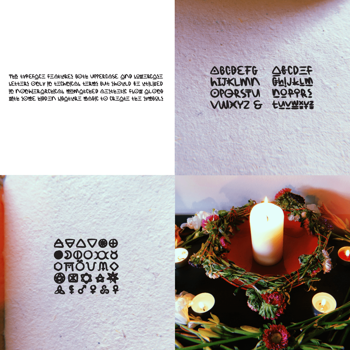 font graphic design  lettering pagan sabbath tereza cenic Typeface typography   wheel of the year invocation