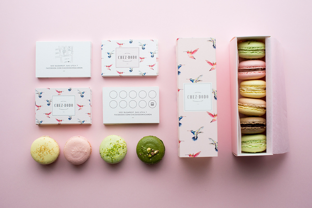 Adobe Portfolio macaron chez dodo hummingbird kolibri pattern watercolor sweet budapest Balazs Glodi