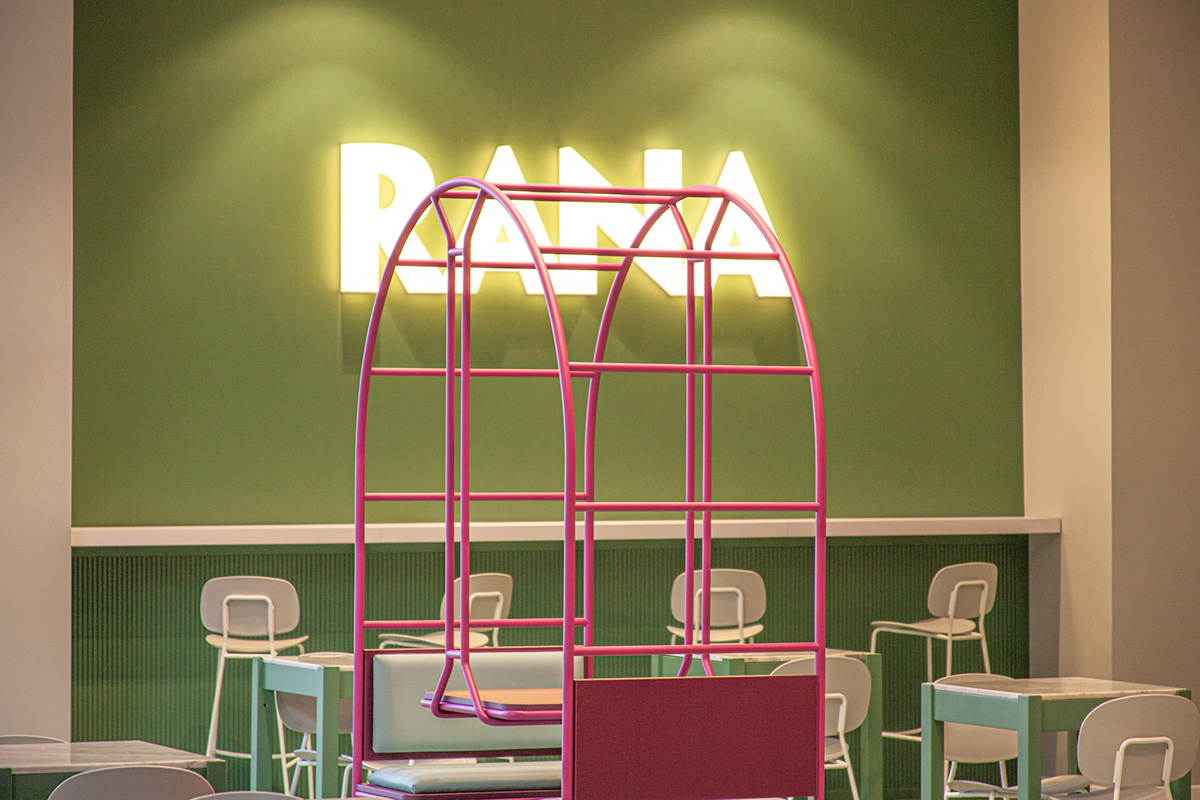 3d modeling food service interior design  product design  Rana rebranding restaurant visual identity corporate image