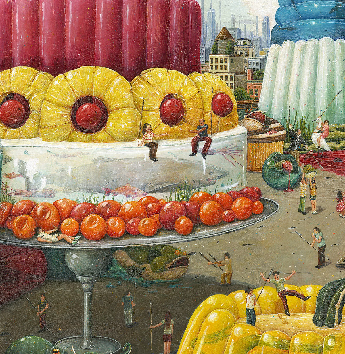 Aspic contemporary art fish Food  gallery painting hunting tapestry surrealism