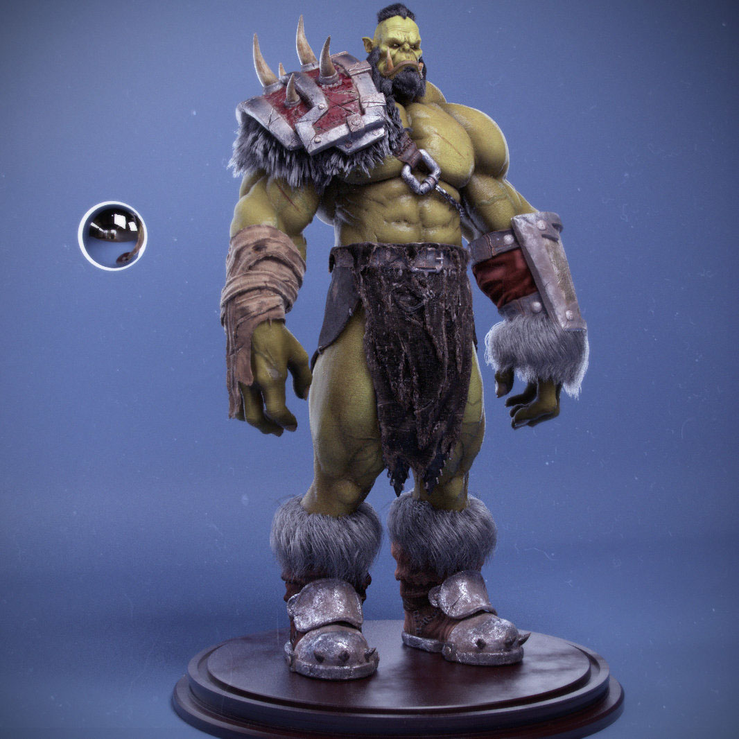 Zbrush Maya 3dsmax photoshop xNormal Sculpt texturing Blizzard orc worldofwarcraft wow warcraft Horde Polypainting polypaint