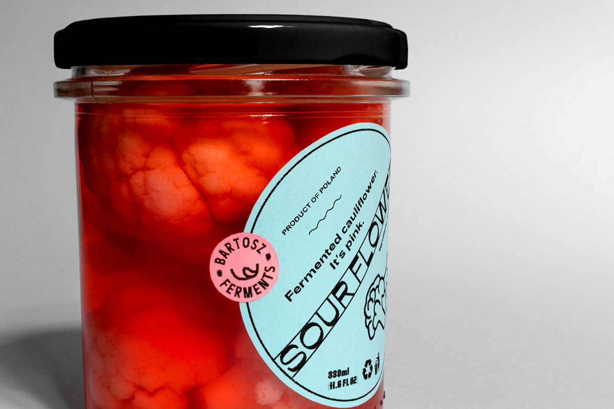 Food  label design Packaging kombucha kimchi labels Health branding 