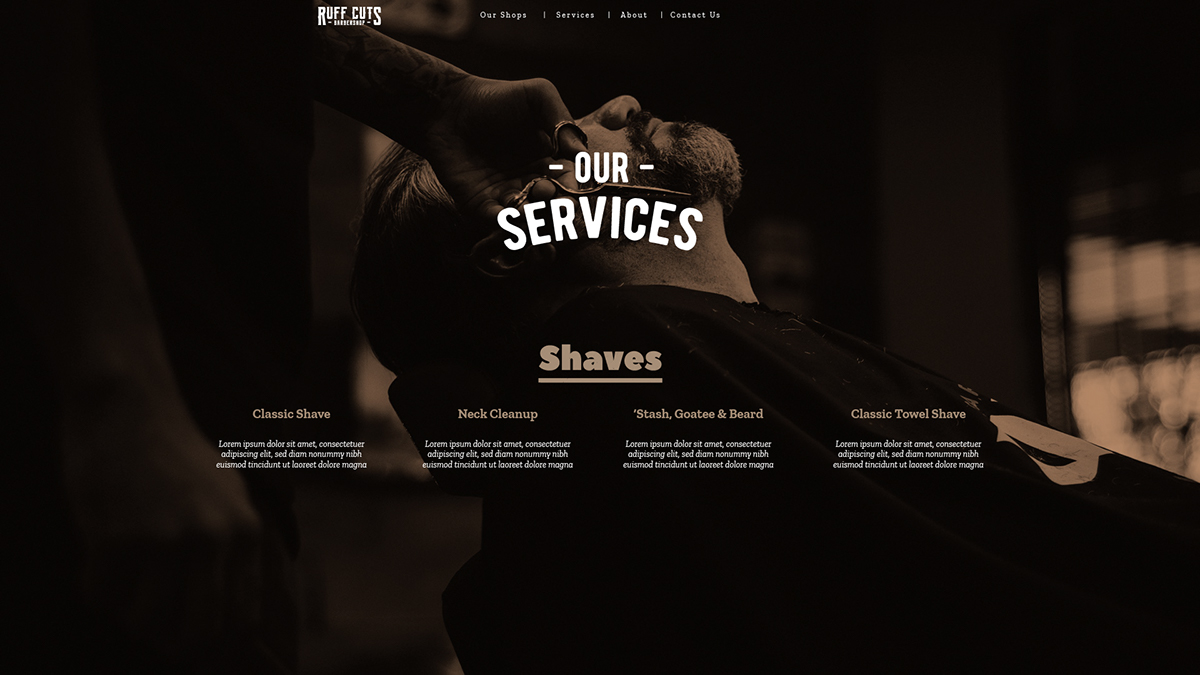 Webdesign ux barbershop logo Layout