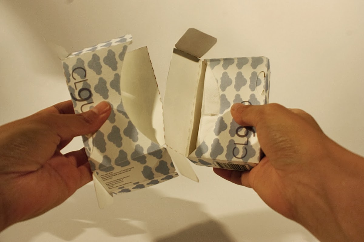 tissue package design  paper Sustainable no glue folds