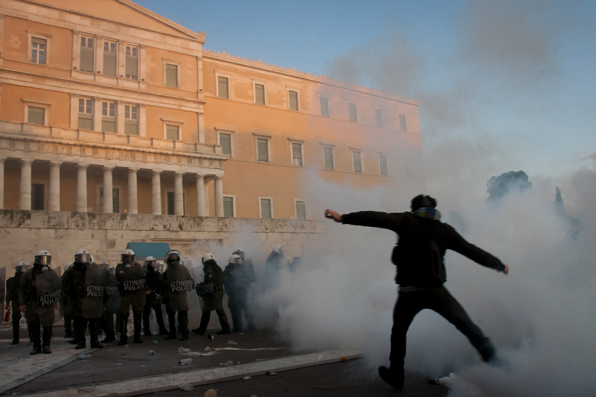 athens Syntagma Square crisis protests riots Greece