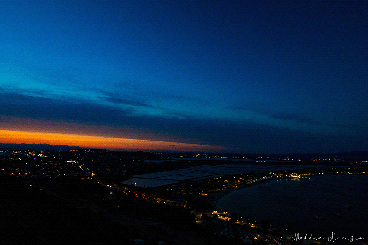 Cagliari landscape after the sunset