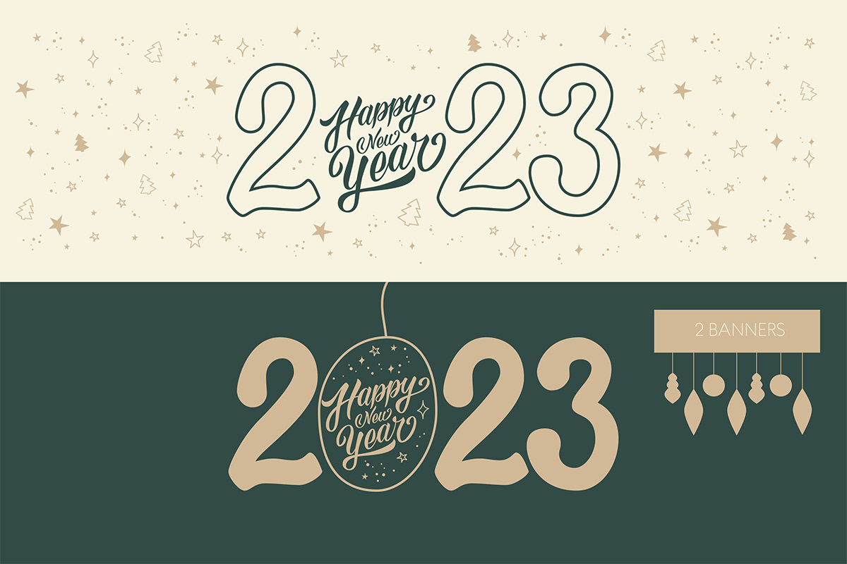 2023 design adobe illustrator Calligraphy   happynewyear lettering Logo Design new year newyear postcard flat illustrator
