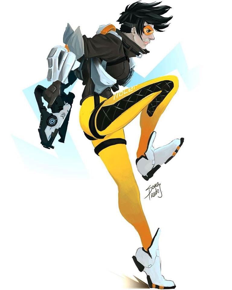 overwatch  Blizzard photoshop concept digital Tracer