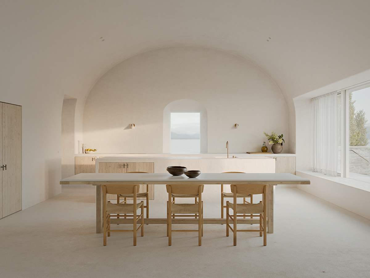 architecture CGI house Interior interior design  kitchen mediterranean minimalist visualization